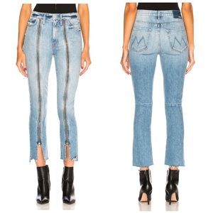 Mother Rascal Zip Step Fray jeans